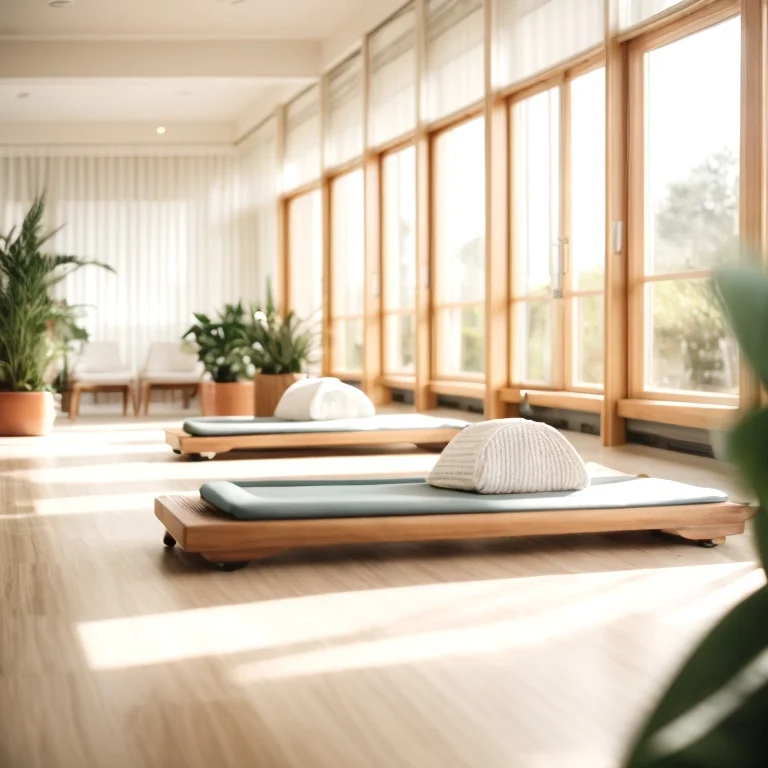 Peaceful garden pathway in a retreat